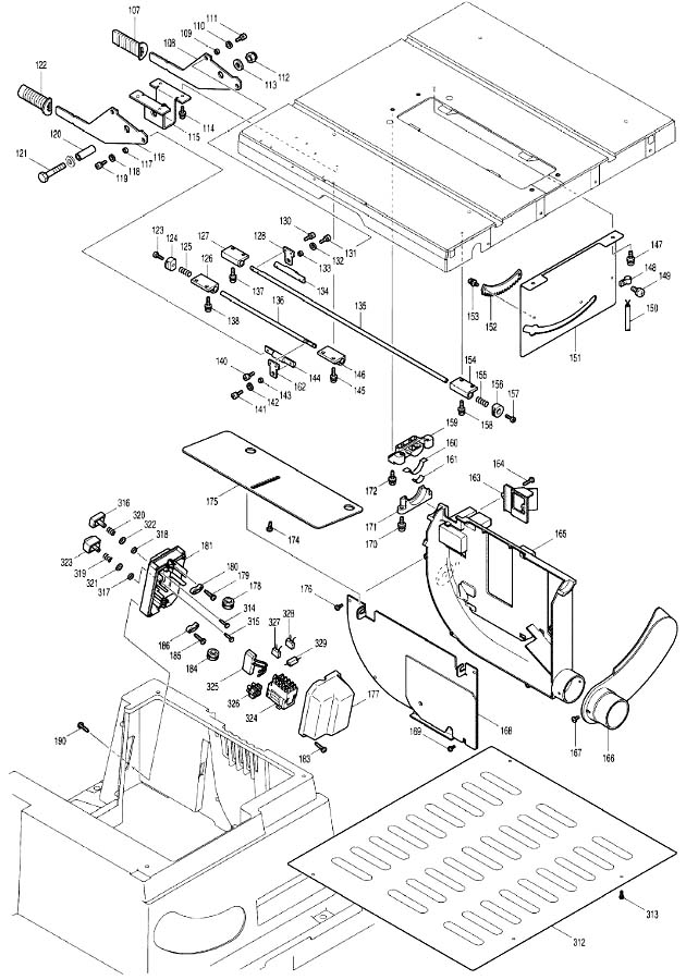 Makita 2704 Пила циркулярная настольная. Схема і детали сборки